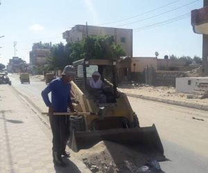 حملة مكبرة لرفع القمامة من شوارع مدينة بئر العبد في شمال سيناء (صور)