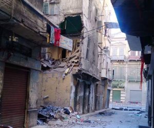 انهيار جزئي بعقار غرب الإسكندرية بدون اصابات