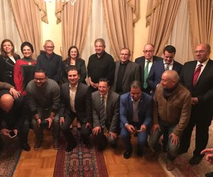 وزير الرياضة يتقدم وفد اتحاد الكرة في حفل عشاء سفير مصر بروسيا (صور)
