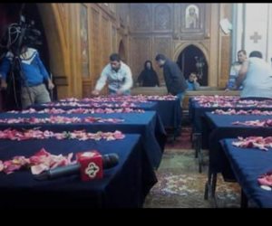 جثامين شهداء هجوم كنيسة مارمينا تصل مطرانية حلوان (صور)