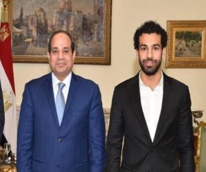 السيسى في بيان رسمي: محمد صلاح نموذج لشباب مصر
