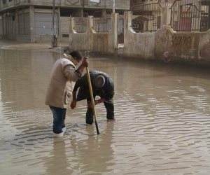 الصقيع يضرب شمال سيناء واستمرار إجراءات مواجهة السيول وسحب مياه الأمطار (صور)