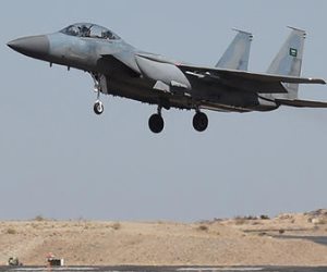 سقوط طائرة مقاتلة سعودية في اليمن وإنقاذ الطيارين بعملية لقوات التحالف 