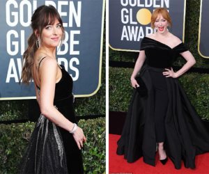 طلي بالأسود.. نجمات هوليوود في "Golden Globes" يرفعن شعار "معاً ضد التحرش الجنسي" (صور)