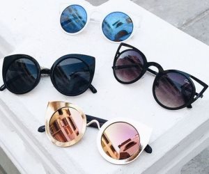 أحدث صيحات النظارات الشمسية لشتاء 2018   " المستديرة الملونة"
