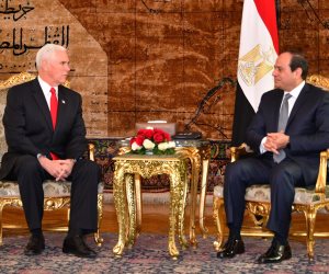 السيسي لنائب ترامب: ندعم إقامة الدولة الفلسطينية وعاصمتها القدس الشرقية