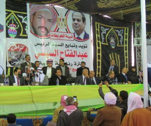 القبائل العربية تؤكد دعمها للسيسي لولاية ثانية في مؤتمر بـ 15 مايو (صور)