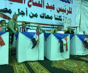 مؤتمر جماهيري حاشد بحي شرق شبرا الخيمة لدعم الرئيس بالانتخابات الرئاسية