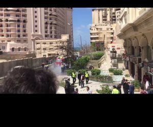 أول صور للسيارة المفخخة بمنطقة رشدي في الإسكندرية