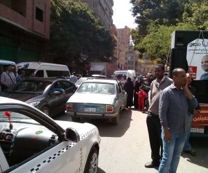 زحام مرورى بشارع السودان وكوبري 15 مايو بسبب مجمعات المدراس