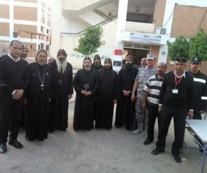  رهبان دير الشايب بشمال الأقصر يصوتون بلجان منشأة العماري (صور)