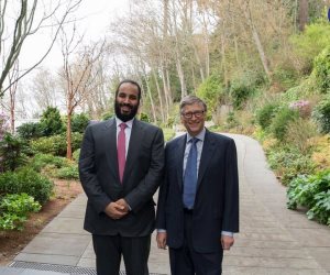 محمد بن سلمان يلتقى بيل جيتس في أمريكا 