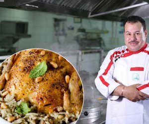 هتعملى غدا ايه بكرة.. طريقة عمل صينية دجاج محشي أرز وبازلاء مع الزبيب