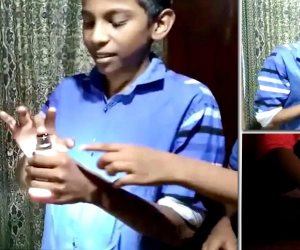 «على ايده ينور..على ضهره ينور».. طفل يوصل الكهرباء بجلده (فيديو) 
