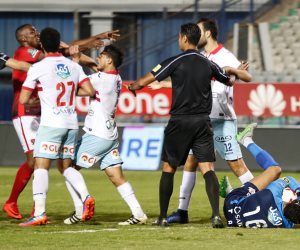 الزمالك يتلاعب بالأهلي العشوائي بهدفي حفني وكاسونجو في الشوط الأول (فيديو)