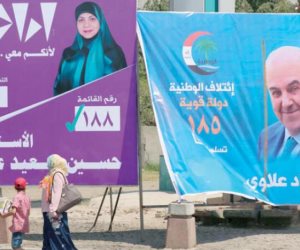 انتشار ملصقات الدعاية الانتخابية فى شوارع لبنان