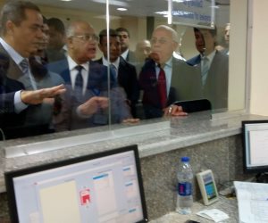 مساعد وزير العدل ومحافظ بورسعيد يتفقدان مركز المعلومات بالمحكمة الابتدائية