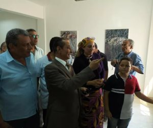 معرض «أرض الفيروز»..  22 لوحة فنية تنتصر على الإرهاب في العريش (صور)