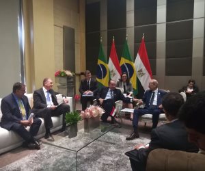 شريف اسماعيل يلتقي وزير خارجية «البرازيل» على هامش قمة «بريكس» (صور)