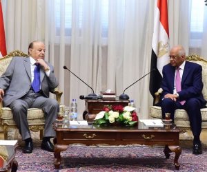 تعرف على الرسائل المتبادلة بين مصر واليمن تحت قبة البرلمان بحضور "عبدالعال" و"هادي" (صور)