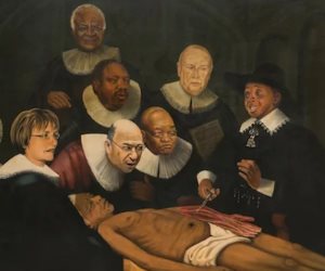 بعد بيعها بنصف مليون جنيه.. كيف وصف حزب المؤتمر الأفريقي لوحة «جثة مانديلا»؟