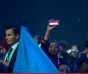 منتدى شباب العالم 2018.. أعلام الدول المشاركة تزين قاعة انطلاق المنتدى