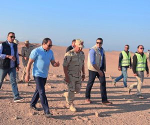 بعد منتدى الشباب.. السيسي يتفقد الأعمال الإنشائية لطريق النفق- شرم الشيخ