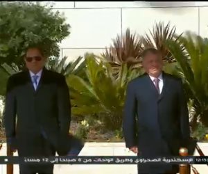 مراسم استقبال رسمية لدى وصول السيسي إلى العاصمة الأردنية