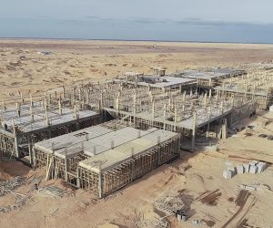 إنهاء 58% من أعمالها.. أحدث صور لمدينة النسيج والملابس في المنوفية