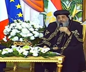 ماكرون للبابا تواضروس: التعددية فى مصر عنصر أساسى للسلام