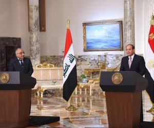 تفاصيل لقاء السيسي ورئيس الوزراء العراقي: جهود عربية موحدة لاستكمال محاربة الإرهاب