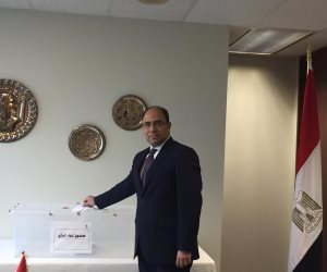 سفير مصر بكندا يدلي بصوته في الاستفتاء على التعديلات الدستورية