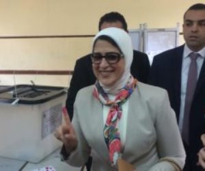 الاستفتاء في يومه الأول.. وزيرة الصحة تدلى بصوتها فى تعديلات الدستور بمساكن شيراتون