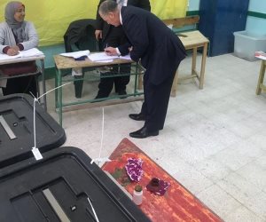  المهندس هاني أبو ريدة يدلى بصوته في استفتاء التعديلات الدستورية