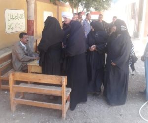 برلماني يلتقي بالمواطنين المحتشدين للمشاركة في الاستفتاء لتلبيه نداء الوطن (صور)