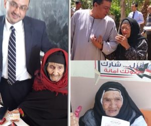 «فوق التسعين وقالوا جايين».. معمرات يتنافسن في المشاركة بالاستفتاء على الدستور (صور) 
