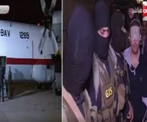 لحظة وصول الإرهابي هشام العشماوي إلي الأراضي المصرية بعد تسلمة من ليبيا (فيديو)