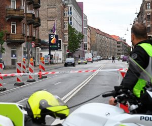 شاهد.. انفجار مركز شرطة في كوبنهاجن