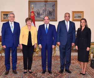 شاهد.. السيسي يستقبل مرشحة صندوق النقد الدولى ويلتقى وزير خارجية غينيا