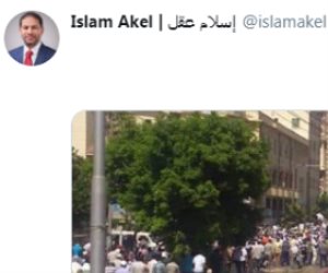 إعلامي إخواني يحذف صورة عن المظاهرات في الإسكندرية بعد فضيحة كذبه