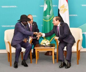 السيسى يلتقى "سلفا كير" في سوتشي.. ويؤكد مساندة مصر لحكومة وشعب جنوب السودان