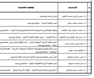 الأعلى للجامعات يعلن عن 9 مرشحين لمنصب رئيس جامعة بورسعيد