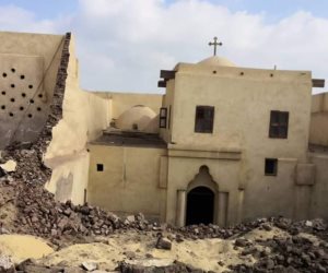 مصرع شخص وإصابة 4 في حادث انهيار سور كنيسة أثرية بالمنيا (صور)