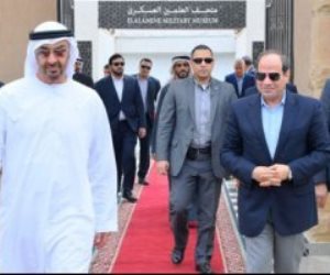 السيسي وبن زايد يتفقدان قرية التراث بمهرجان شرم الشيخ التراثى