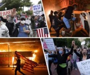 أمريكا تشتعل..المظاهرات تضرب المدن الأمريكية..وترامب يستعين بالجيش لدعم السلطات المدنية 