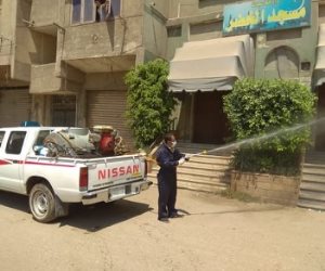 فرق ووحدات مكافحه العدوى تجوب شوارع وقرى الجيزة (صور)