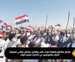بالجمال والأعلام.. شباب حلايب وشلاتين يستقبلون مرشحي تنسيقية الأحزاب والسياسيين