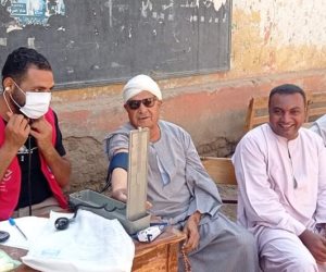 حملة 100 مليون صحة ترفع شعار "انتخب واكشف" أمام اللجان في قنا.. صور