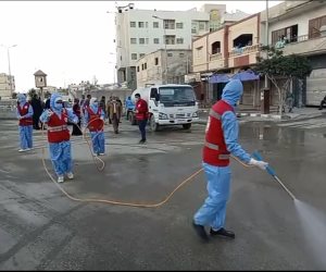 بمشاركة رسمية.. مبادرة تعقيم وتطهير شوارع العريش بسيناء تواصل مواجهة "كورونا " (صور)