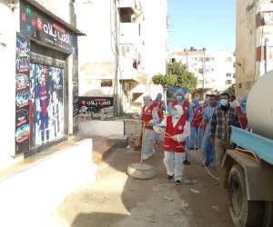 بتعقيم وتطهير المؤسسات وشوارع المدن.. شمال سيناء تواصل مواجهة " كورونا " (صور)